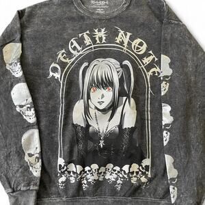 Death Note Misa Amane Grey Crewneck Sweatshirt Size Medium